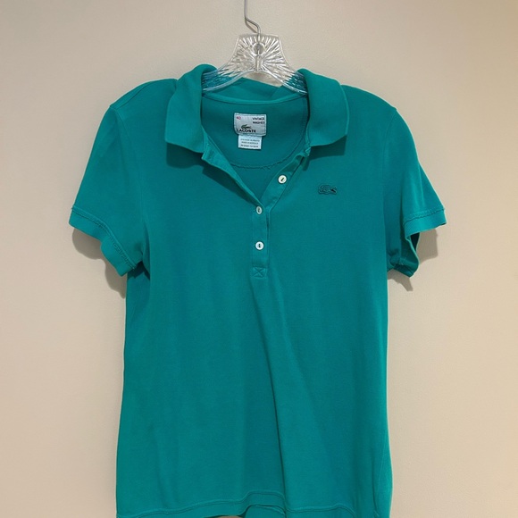 Lacoste Tops - Lacoste Green Polo Shirt Vintage Washed Size 40